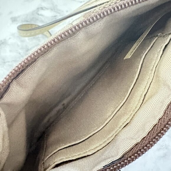 Coach Signature‎ Mini Brown Gold Wristlet Wallet - Picture 3 of 6